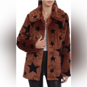 Avec Les Filles Star Faux Fur Coat